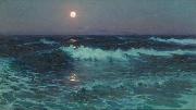 Lionel Walden Moonlight, oil painting by Lionel Walden, oil